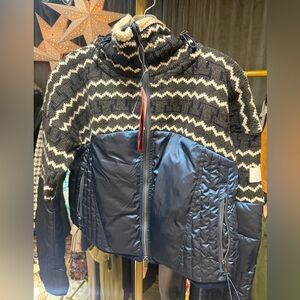 FP Movement by Free People Black and Cream Puffer Jacket